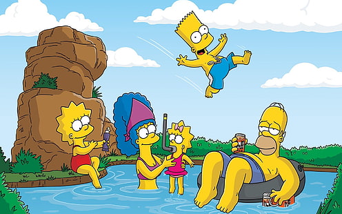 The Simpsons HD, карикатура / комикс, The, Simpsons, HD тапет HD wallpaper