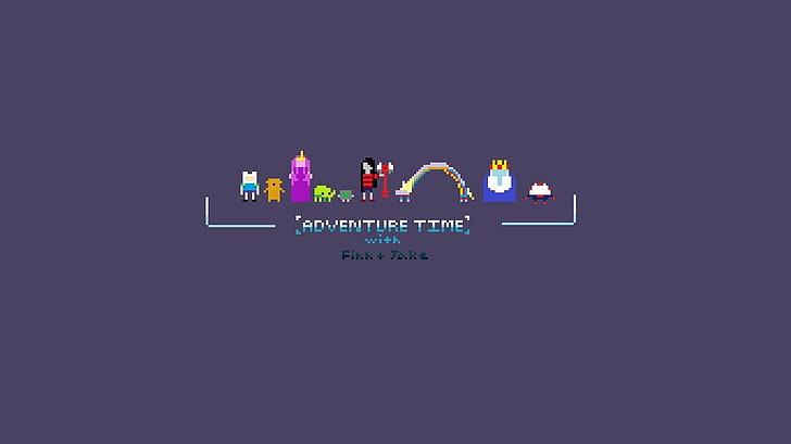 Постер Adventure Time, время приключений, 8 бит, HD обои