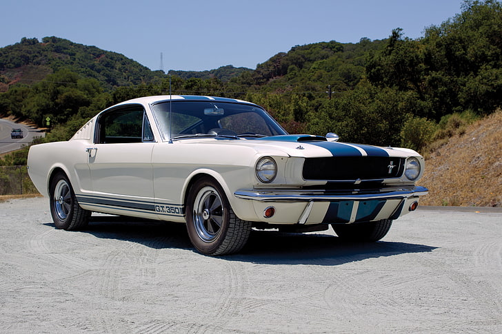 classic white Ford Mustang coupe, car, Ford, HD wallpaper