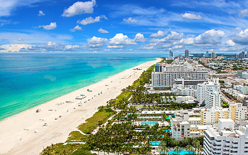 Miami Beach Florida Northshore Open Space Park Sommarbakgrund Hd 3840 × 2400, HD tapet HD wallpaper
