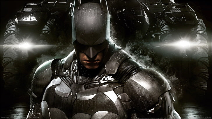 Papel de parede digital do Batman, Batman: Arkham Knight, Rocksteady Studios, Batman, Gotham City, videogames, Batmóvel, HD papel de parede
