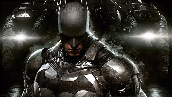 Batman sfondo digitale, Batman: Arkham Knight, Rocksteady Studios, Batman, Gotham City, videogiochi, Batmobile, Sfondo HD HD wallpaper