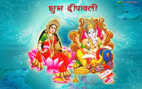 Goddess Laxmi Mata & Lord Ganesha Festivals Hindu Wallpaper 1920×1200, HD wallpaper HD wallpaper