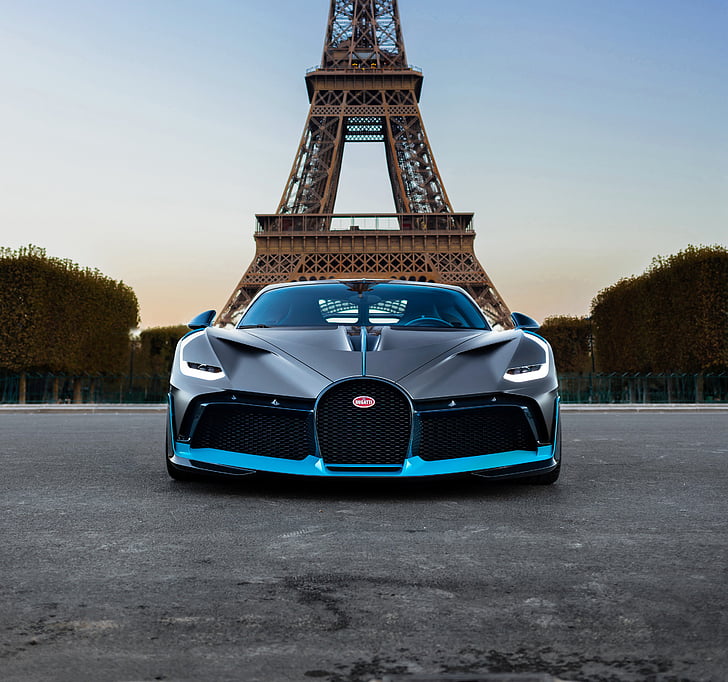 Bugatti Divo, Эйфелева башня, HD, HD обои