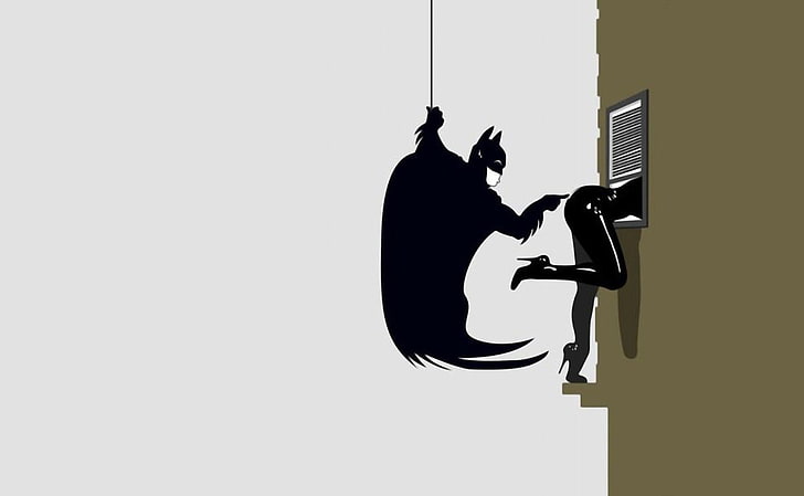 batman catwoman lucu minimalis 1622x1000 Entertainment Funny HD Art, Batman, minimalis, Wallpaper HD