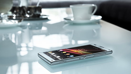 srebrny smartfon Sony z Androidem, mobilny, sony, xperia, zl, Tapety HD HD wallpaper