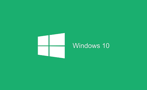 Windows 10 2015 Green Background, โลโก้ Windows 10, Windows, Windows 10, สีเขียว, พื้นหลัง, 2015, วอลล์เปเปอร์ HD HD wallpaper