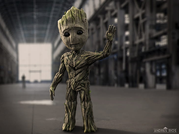 Serier, Groot, Baby Groot, Guardians of the Galaxy, Marvel Comics, HD tapet