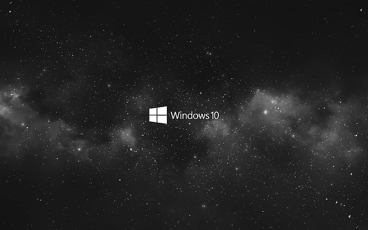 laptop Samsung hitam dan abu-abu, Windows 10, teknologi, minimalis, hitam, putih, Wallpaper HD