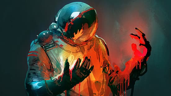 astronauta, tuta spaziale, astronauti morti, Sfondo HD HD wallpaper