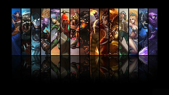 Video Game, League Of Legends, Akali (League Of Legends), Brand (League of Legends), Janna (League Of Legends), Kassadin (League Of Legends), Katarina (League Of Legends), Lee Sin (League Of Legends), Malphite (League of Legends), Malzahar (League Of Legends), Master Yi (League Of Legends), Riven (League Of Legends), Ryze (League Of Legends), Shen (League Of Legends), Soraka (League Of Legends), Udyr (League Of Legends), Warwick (League Of Legends), HD wallpaper HD wallpaper