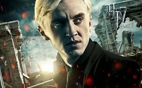Harry Potter, Harry Potter and the Deathly Hallows: Part 2, Draco Malfoy, Tom Felton, HD wallpaper HD wallpaper