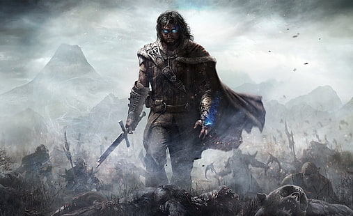Middle-earth Shadow of Mordor, fondo de pantalla de guerrero masculino, Juegos, Otros juegos, 2014, mordor, talion, Fondo de pantalla HD HD wallpaper