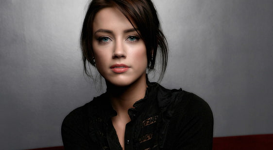 Amber Heard, women's black top, Movies, Others, Amber, Heard, HD wallpaper HD wallpaper