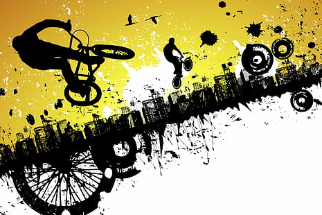 bicicletta, bici, bmx, logo, Sfondo HD HD wallpaper