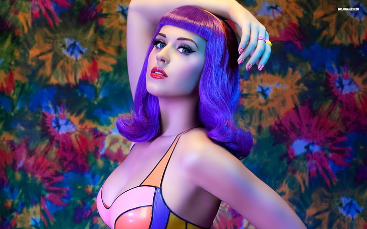 Katy Perry, Katy Perry, singer, women, latex, HD wallpaper