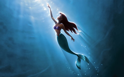 The Little Mermaid, Disney, movies, HD wallpaper HD wallpaper