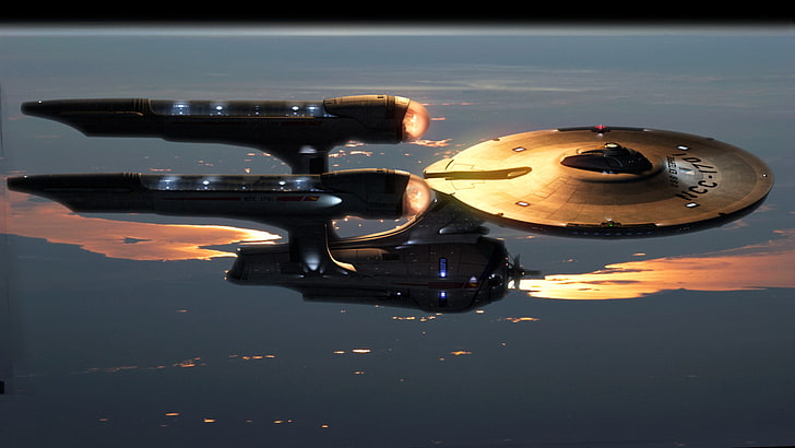 Star Trek USS Enterprise tapeter, Star Trek, filmer, USS Enterprise (rymdskepp), science fiction, HD tapet