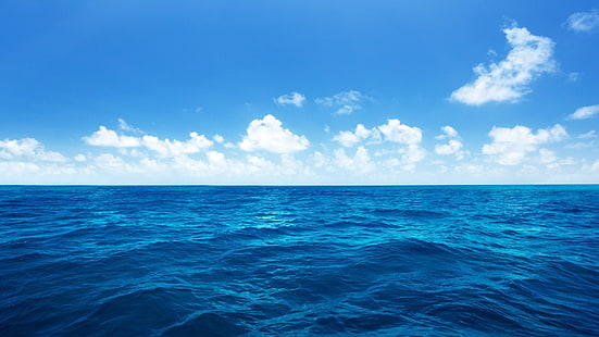 ocean, sea, clouds, sky, nature, waves, landscape, ocean, sea, clouds, sky, landscape, waves, HD wallpaper HD wallpaper