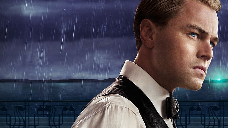 pria yang mengenakan kemeja hitam dan putih, film, Leonardo DiCaprio, Wallpaper HD