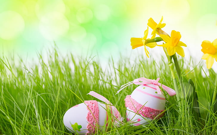 Huevos de Pascua rosados, huevos de pascua blancos y rosados, huevos de pascua, pascua 2014, huevos de pascua 2014, pascua 2014, Fondo de pantalla HD