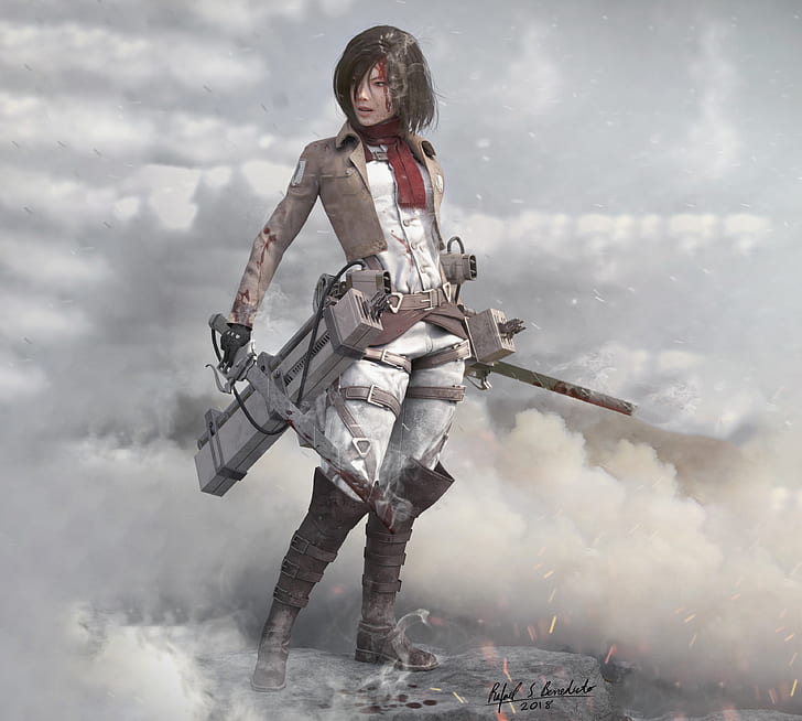 Anime, Attack On Titan, Mikasa Ackerman, Wallpaper HD | Wallpaperbetter