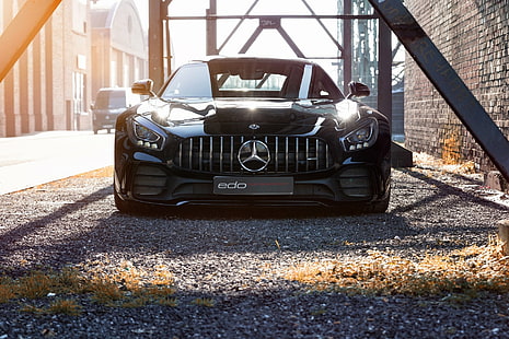 Mercedes-Benz, Mercedes-AMG GT R, Schwarzes Auto, Auto, Sportwagen, Supercar, Fahrzeug, HD-Hintergrundbild HD wallpaper