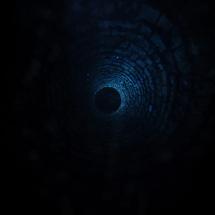 tunnel, immersion, dark, circle, HD wallpaper