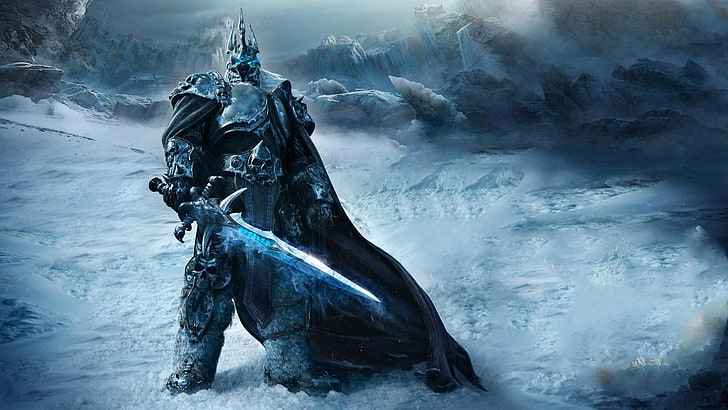Roboter-Filmplakat, World of Warcraft: Der Zorn des Lichkönigs, World of Warcraft, Videospiele, Lichkönig, HD-Hintergrundbild