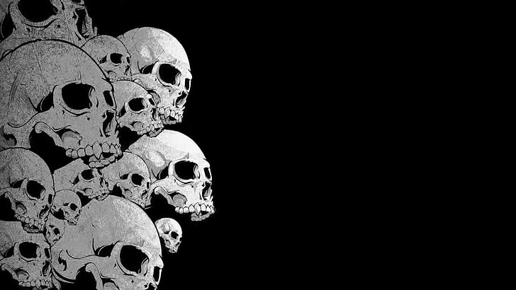 skull illustration, skull, HD wallpaper