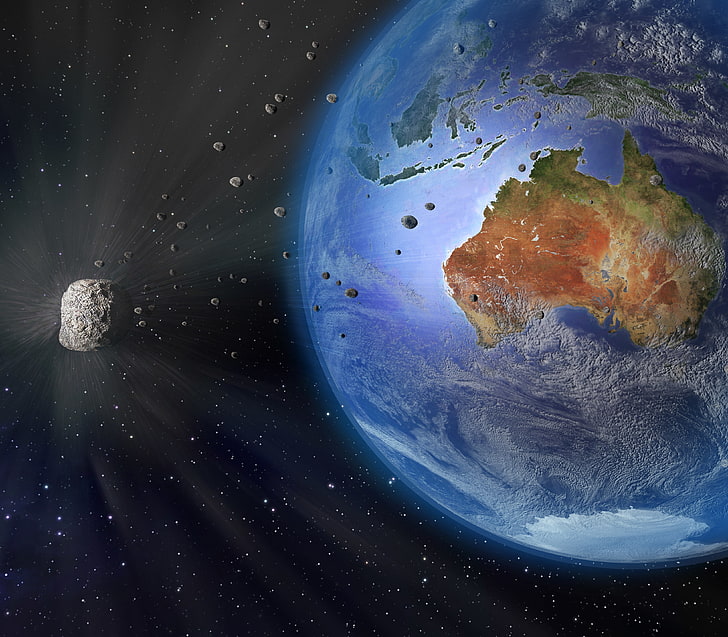Australia, meteorit, planet Bumi, Wallpaper HD