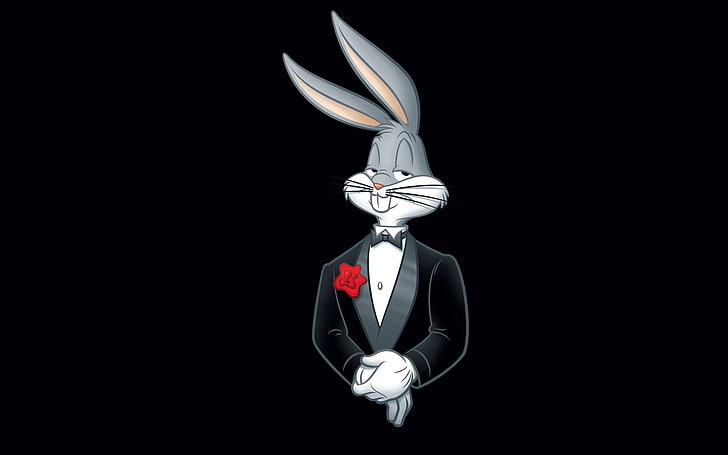 Bugs Bunny in suit wallpaper, cartoon, Bugs Bunny, Warner Brothers, suits, rabbits, Looney Tunes, HD wallpaper