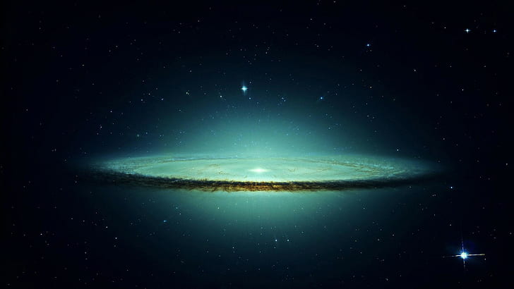 Weltraum, Galaxie, Sombrero-Galaxie, Raumkunst, digitale Kunst, HD-Hintergrundbild