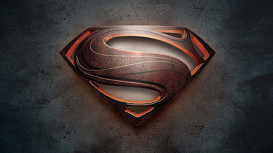 スーパーマンのロゴ、スーパーマン、マンオブスチール、 HDデスクトップの壁紙 HD wallpaper
