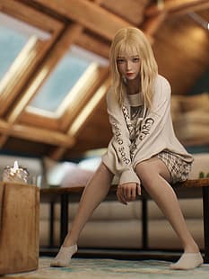  3D, CG, fantasy girl, HD wallpaper HD wallpaper