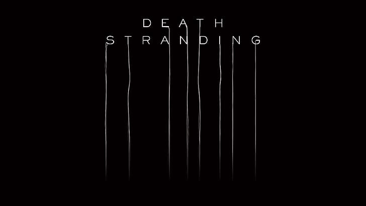 Death Stranding, Хидео Кодзима, Kojima Productions, темный фон, черный фон, белый текст, HD обои