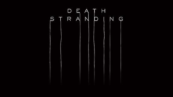 Death Stranding, Hideo Kojima, Kojima Productions, тъмен фон, черен фон, бял текст, HD тапет HD wallpaper