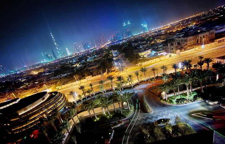 graues konkretes Gebäude, Dubai, HD-Hintergrundbild