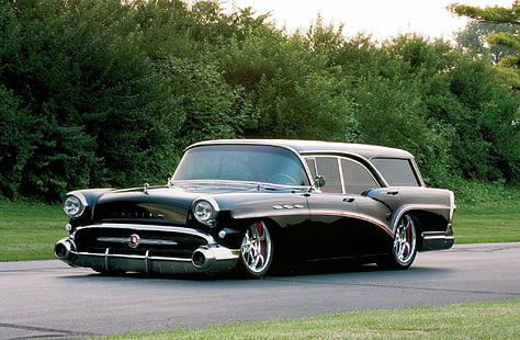 1957, Buick, Caballero, век, поръчка, горещо, пръчка, станция, САЩ, вагон, HD тапет HD wallpaper