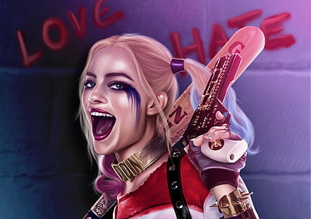 ภาพยนตร์, Suicide Squad, Artistic, Harley Quinn, Margot Robbie, วอลล์เปเปอร์ HD HD wallpaper
