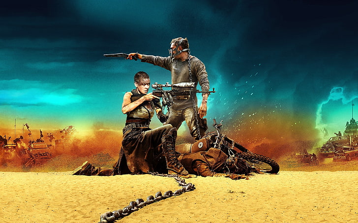 Mad Max movie cover screenshot, Mad Max, Mad Max: Fury Road, movies, Tom Hardy, Charlize Theron, HD wallpaper