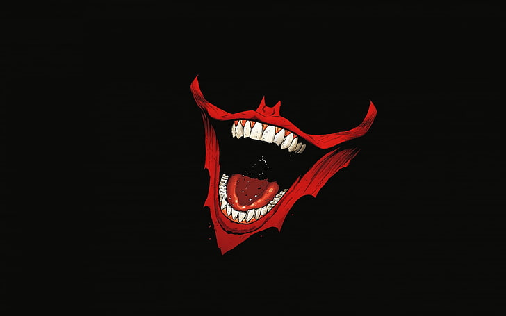 ilustração da boca da pessoa, anime, DC Comics, Batman, Coringa, HD papel de parede