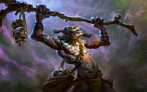 Witch Doctor Dota 2 Hero Roles Support Nuker Disabler Game Wallpaper за десктоп 2560 × 1600, HD тапет HD wallpaper