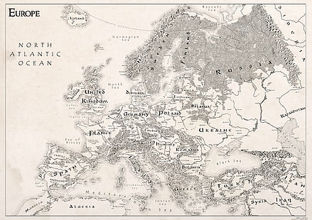 Europa, karta, geografi, HD tapet HD wallpaper