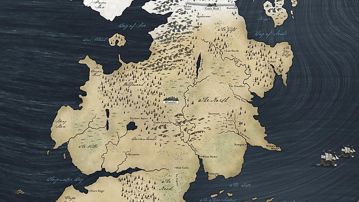 map illustration, Game of Thrones, map, HD wallpaper