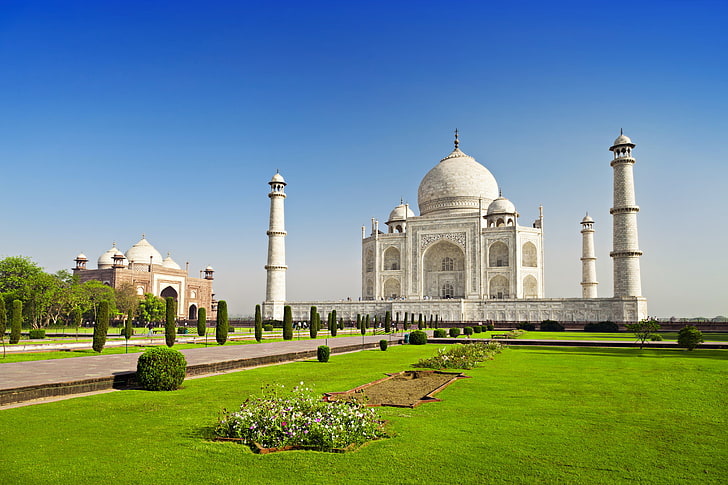 Taj Mahal, India, castillo, India, monumento, templo, Taj Mahal, El Taj Mahal, Agra, casstle, Uttar, Pradesh, Fondo de pantalla HD