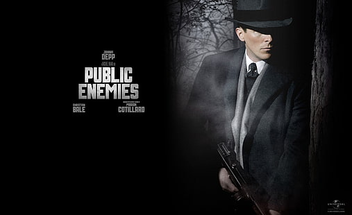 Christian Bale Public Enemies, 퍼블릭 엔 미스 디지털 벽지, 영화, 기타 영화, 퍼블릭 적, 크리스찬 베일, 크리스찬 베일, HD 배경 화면 HD wallpaper
