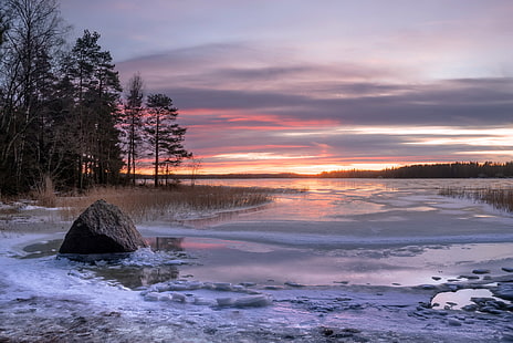 Winter, Kälte, Landschaft, Eis, Natur, HD-Hintergrundbild HD wallpaper