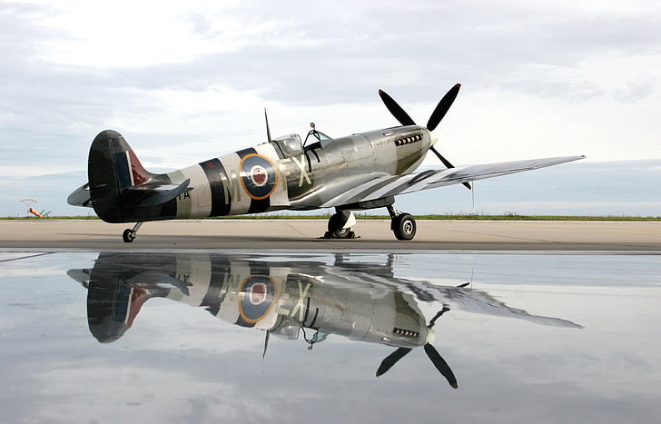 Wasser, Flugzeug, Spiegelbild, Geist von Kent Spitfire, HD-Hintergrundbild