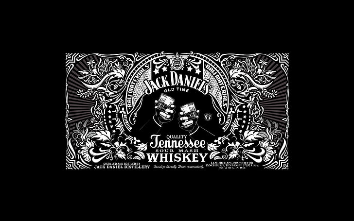 Logo Jack Daniels, Jack Daniel's, Fond d'écran HD